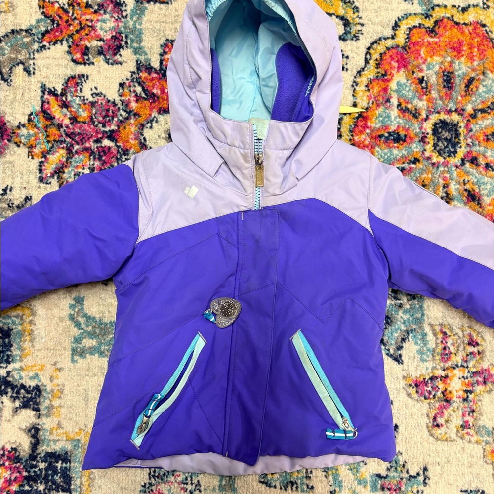 Obermeyer Kids Jacket in Purple and Light Blue